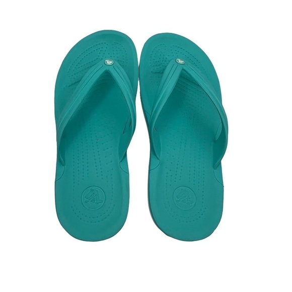 CROCS Blue T-Strap Flip Flop Sandals Size 9 Women's (7 Men's) - Picture 4 of 8